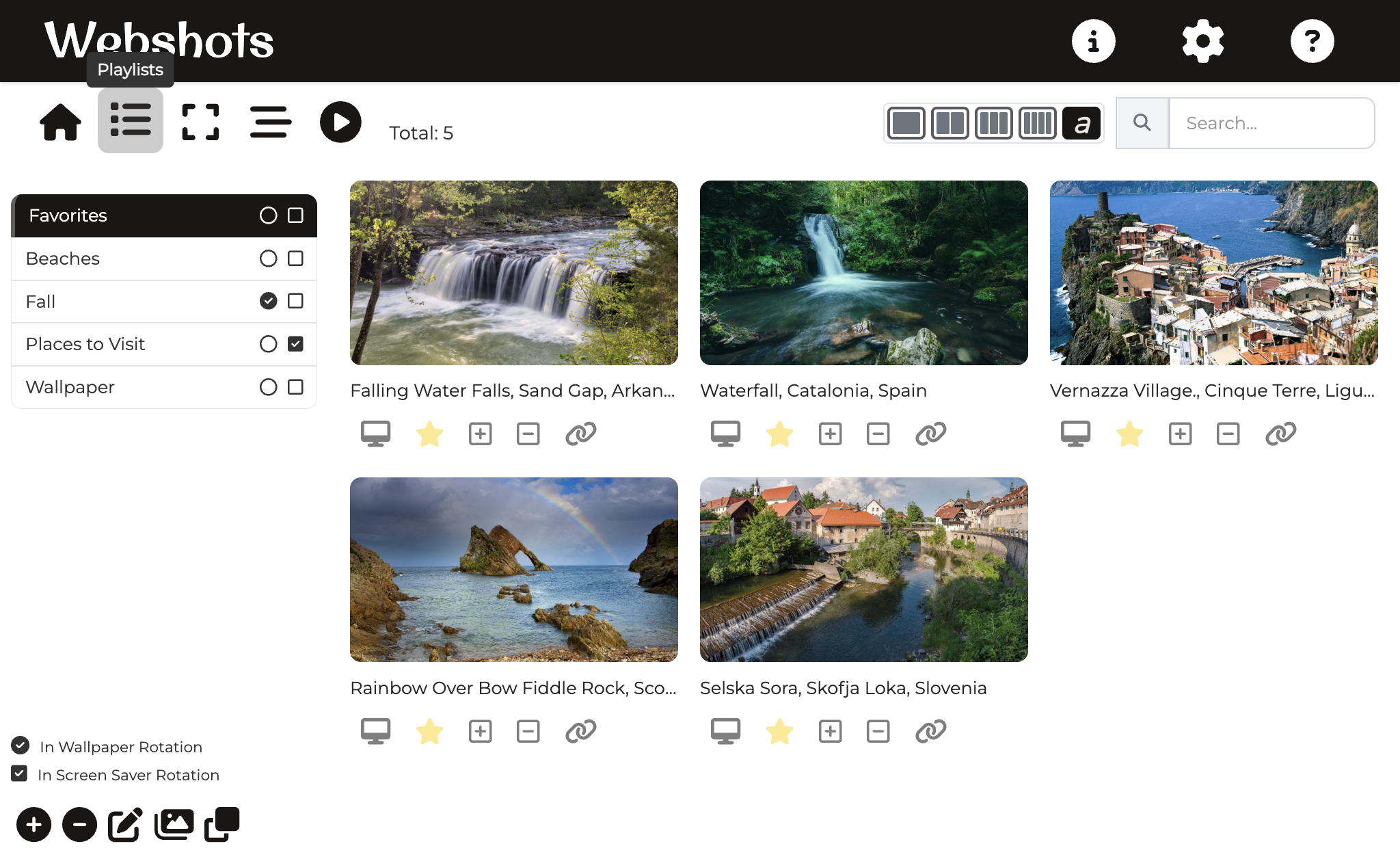 You can have up to 500 playlists with up to 500 photos each.