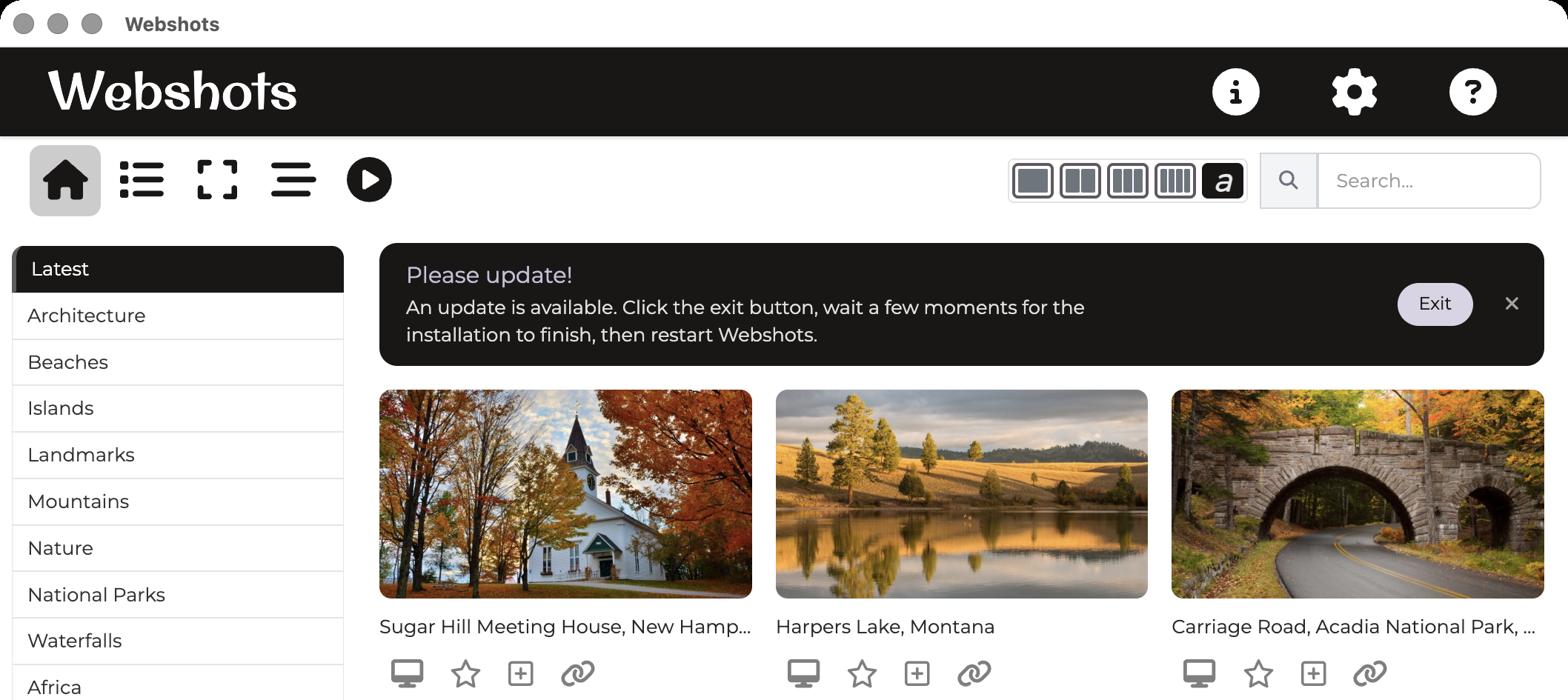 Webshots desktop wallpaper app screenshot